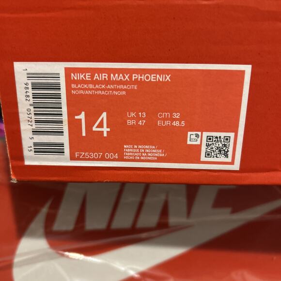 Nike Air Max Phoenix Game Royal Size 14-BRAND NEW W OG Box No Lid- All Black main image 5
